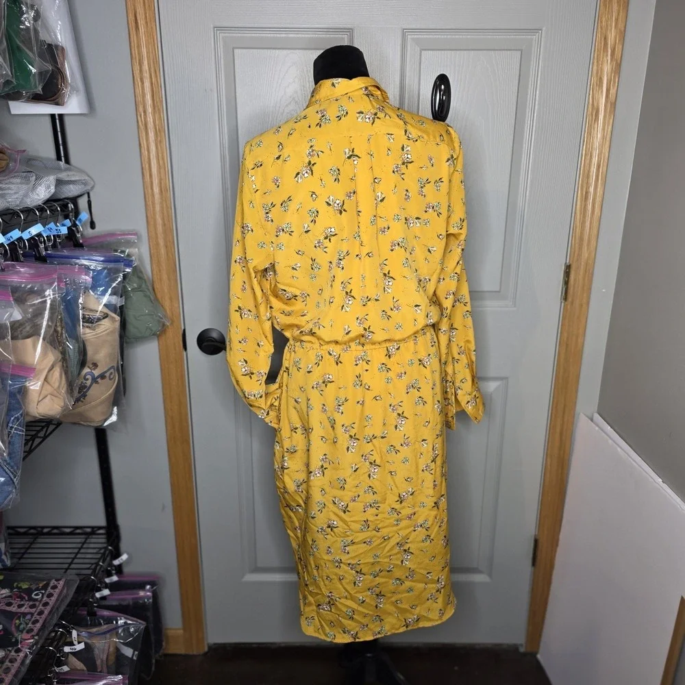 Lauren Ralph Lauren Long Sleeve Floral Print Shirt‎ dress Sz 12 Feminine